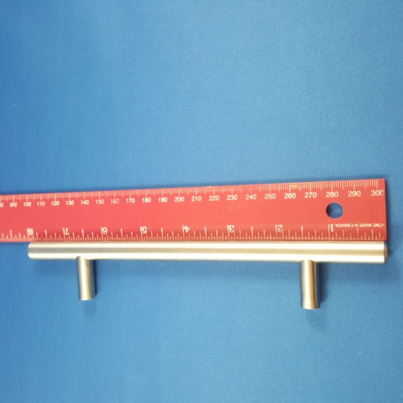 NEW Cabinet Drawer Solid Bar Pulls Brushed Stainless Steel Finish (Pack of 10) - Picture 5 of 10